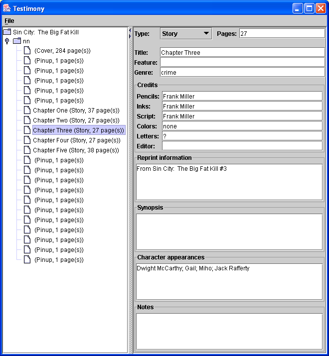 Screenshot of Testimony